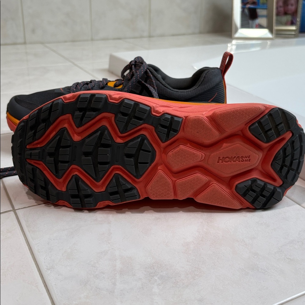 Hoka One One Challenger ATR 6 Gray and Orange Athletic Shoes size Women’s size 8 - Picture 8 of 11